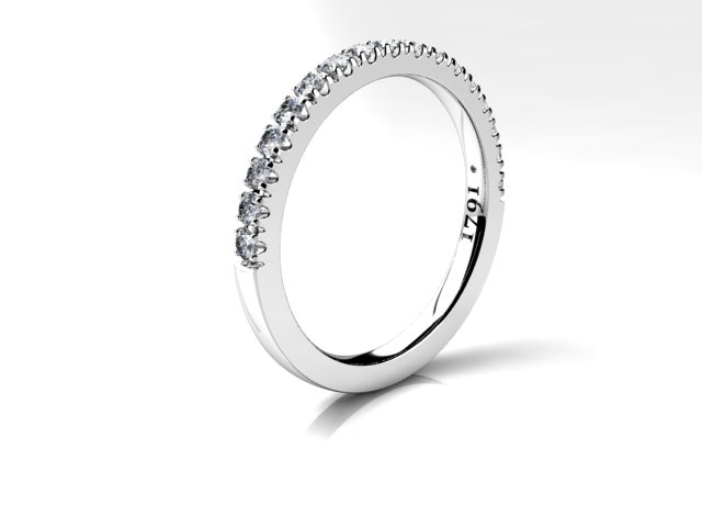 AH Knights WedEter Diamond Band in Platinum 950 AU - Main View